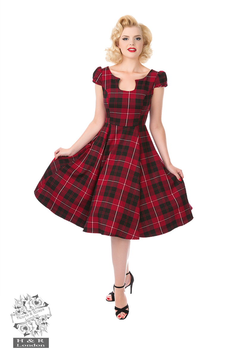 Red Tartan Tea Dress